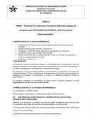 Practicar los derechos fundamentales del trabajo de acuerdo con la Constitución Política y los Convenios Internacionales