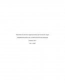 Determinar la estructura organizacional de prevención de riesgos