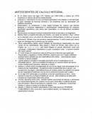 Antecedentes del calculo integral