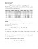 Regresión lineal en análisis de varianza factorial