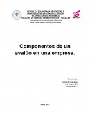 Componentes de un avalúo en una empresa