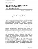 EL FORMATIVO ANDINO: ANALISIS, REVISION Y PROPUESTAS