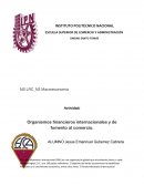 Actividad: Organismos financieros internacionales y de fomento al comercio