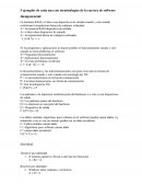 5 ejemplos de cada una con terminologías de la carrera de software