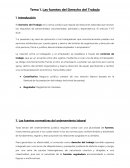 Tema 1. Las fuentes del Derecho de trabajo