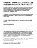 Tips para evitar ser víctima de los ciberdelincuentes