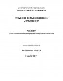Cuadro comparativo, proyectos de investigación en comunicación