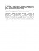 Ensayo Curriculum como la evaluación