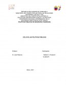 POLÍTICAS PÚBLICAS DE SEGURIDAD CIUDADANA CICLO DE LAS POLÍTICAS PÚBLICAS