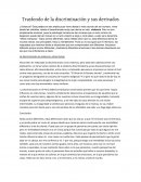 Trasfondo de la discriminación y sus derivados