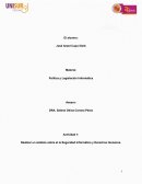 Realizar un análisis sobre el la Seguridad Informática y Derechos Humanos