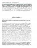 Pautas formales para la presentación