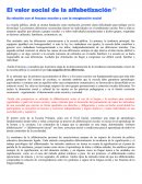 El valor social de la alfabetización