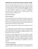 Analisis de los Articulos 256 al 265 del COGEP