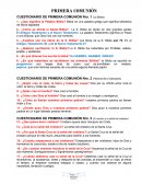 CUESTIONARIO DE PRIMERA COMUNIÓN Nro. 1 (La Biblia)