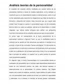 Análisis teorías de la personalidad