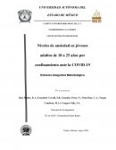 Niveles de ansiedad en jóvenes adultos de 18 a 25 años por confinamiento ante la COVID-19