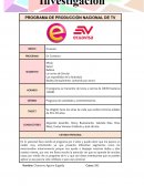 PROGRAMA DE PRODUCCIÓN NACIONAL DE TV