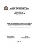 INFORME FINAL COMUNITARIO RELACIONADO AL PROYECTO SALUD SEGURA