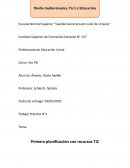 Primera planificación con recursos TIC