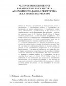 Algunos procedimientos paraprocesales en materia administrativa bajo la perspectiva de la teoría del proceso