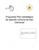 Propuesta Plan estratégico de deporte comuna de San Clemente