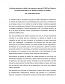 Auditorías internas de calidad y la importancia para las PYMES en Colombia que están certificadas en un Sistema de Gestión de Calidad