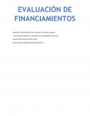Evaluación de alternativas de financiemiento