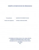 DISEÑO E INTERVENCION DE PROGRAMAS