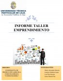 INFORME TALLER EMPRENDIMIENTO