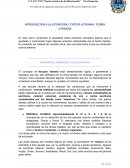 INTRODUCCIÓN A LA LITERATURA Y CRÍTICA LITERARIA- TEORÍA LITERARIA