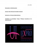 Ensayo Enfoque Humanístico de la Administración