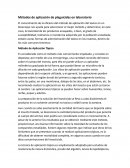Métodos de aplicación de plaguicidas en laboratorio