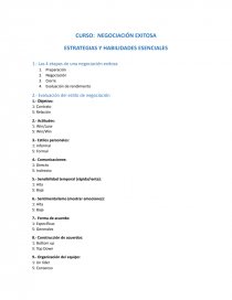 NEGOCIACIÓN EXITOSA. ESTRATEGIAS Y HABILIDADES ESENCIALES. Página 1