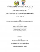 ANÁLISIS: PRODUCCIÓN MÁS LIMPIA EN LA INDUSTRIA ALIMENTARIA