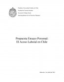 Interdisciplinario de los Derechos Humanos Propuesta Ensayo Personal: El Acoso Laboral en Chile