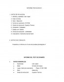 INFORME PSICOLOGICO TEST DE DONIMÓS