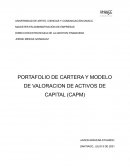 PORTAFOLIO DE CARTERA Y MODELO DE VALORACION DE ACTIVOS DE CAPITAL (CAPM)