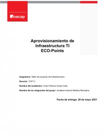Aprovicionamiento de infraectructura. Página 1