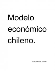 Modelo económico chileno. Página 1