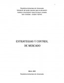 Estrategias y control De mercado