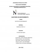 GESTIÓN DE MANTENIMIENTO EMPRESA: MONDELEZ PERÚ S.A