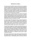 IMPORTANCIA DE LA QUIMICA