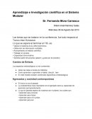 Aprendizaje e Investigación científica en el Sistema Modular