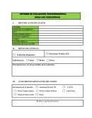 INFORME DE EVALUACIÓN PSICOPEDAGÓGICA (PARA USO PEDAGÓGICO)