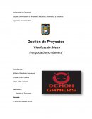Gestión de Proyectos “Planificación Básica Franquicia Demon Gamers”
