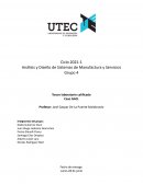 Análisis y Diseño de Sistemas de Manufactura y Servicios