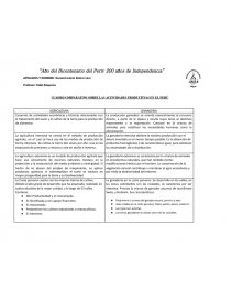 CUADRO COMPARATIVO SOBRE LAS ACTIVIDADES PRODUCTIVAS EN EL PERÙ. Página 1