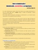 Administración, características y su importancia