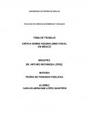 Ensayo sobre economia fiscal en México